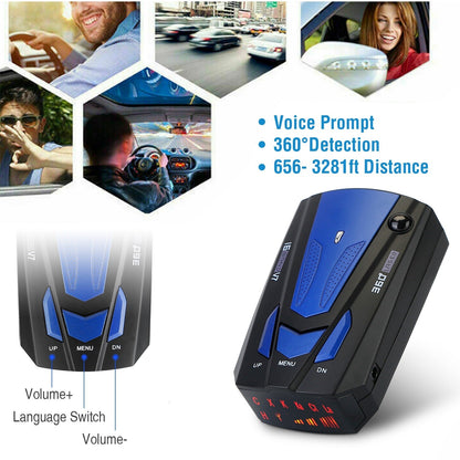 Radar Detector Car 16 Band V7 Speed Safety Voice Alert Car Radar LED Display City Highway Mode Auto 360¡ Detection