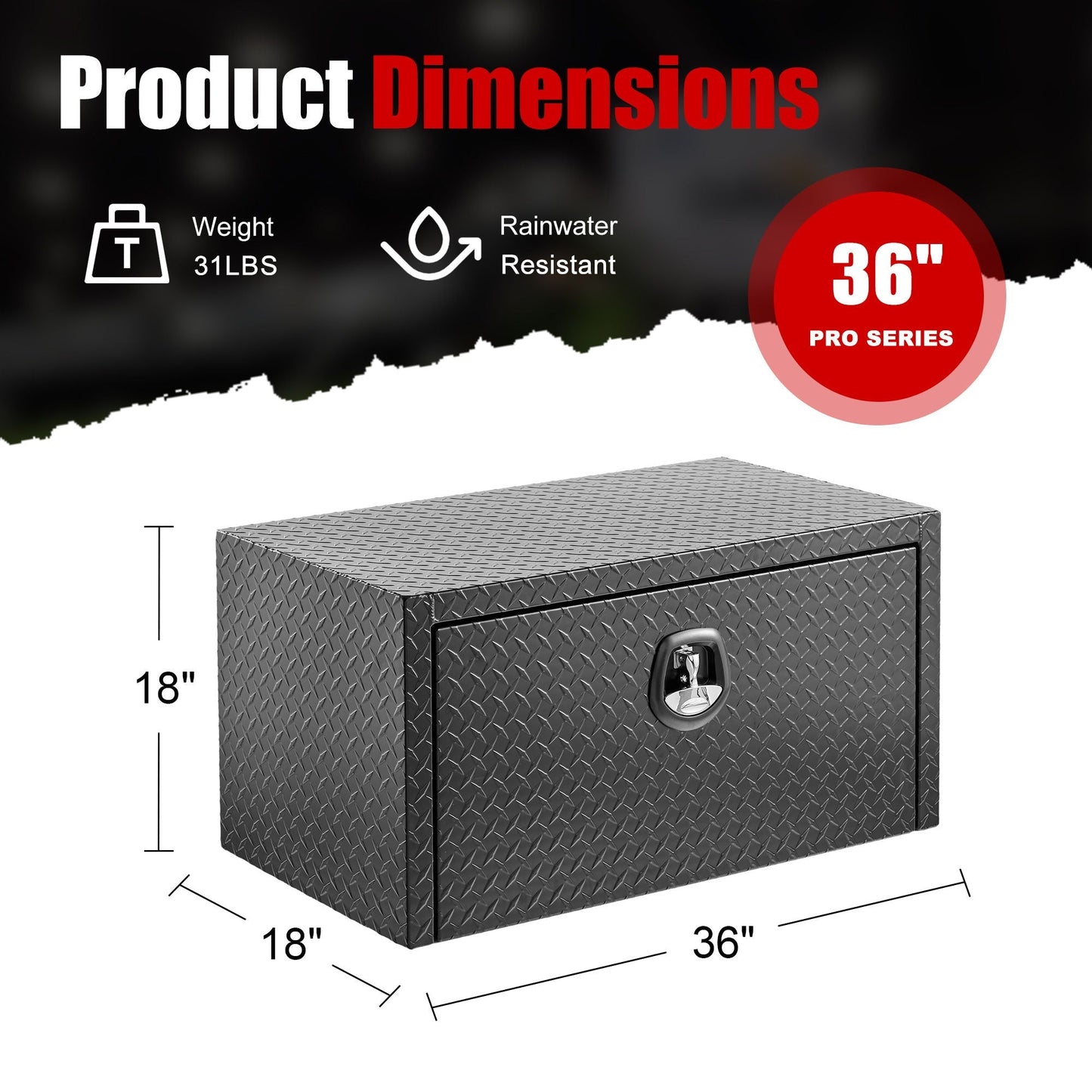 Pro Series Underbody Truck Tool Box Waterproof Storage Chest