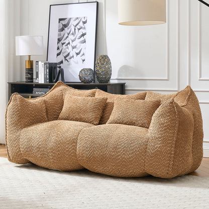 Comfortable Dual Beanbag Chair With High Resilience Foam Core For 2 People