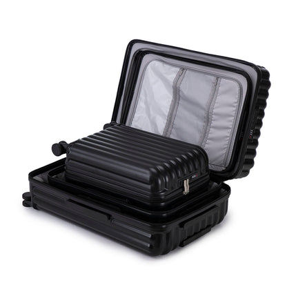20" / 24" / 28" 3 Pieces / Set Spinner Wheel Luggage, Carry On Suitcase, With Cup Holder & USB Port & Phone Holder