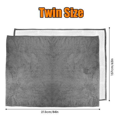 Electric Heated Twin Size Fleece Heated Blanket with 10 Heating Levels 10 Hours Auto Off Machine Washable for Home Office Usage 62x84in