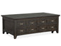 Westley Falls - Lift Top Storage Cocktail Table With Casters - Graphite