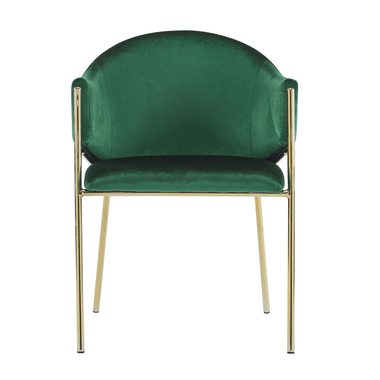 Modern Upholstered Dining Chair with Gold Metal Frame
