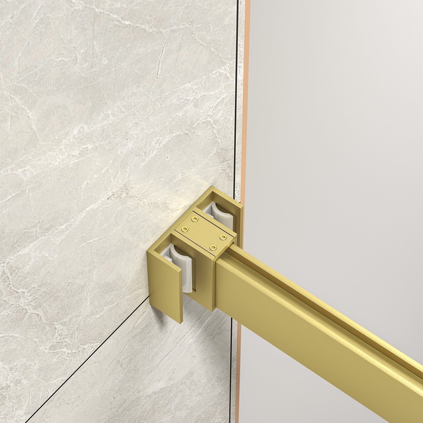 55"-60" W x 76" H Brushed Frameless Shower Door