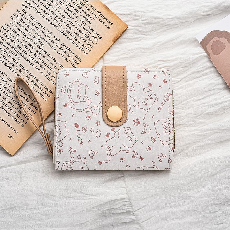 New Japanese-style Wallet Cute Cartoon Short Design