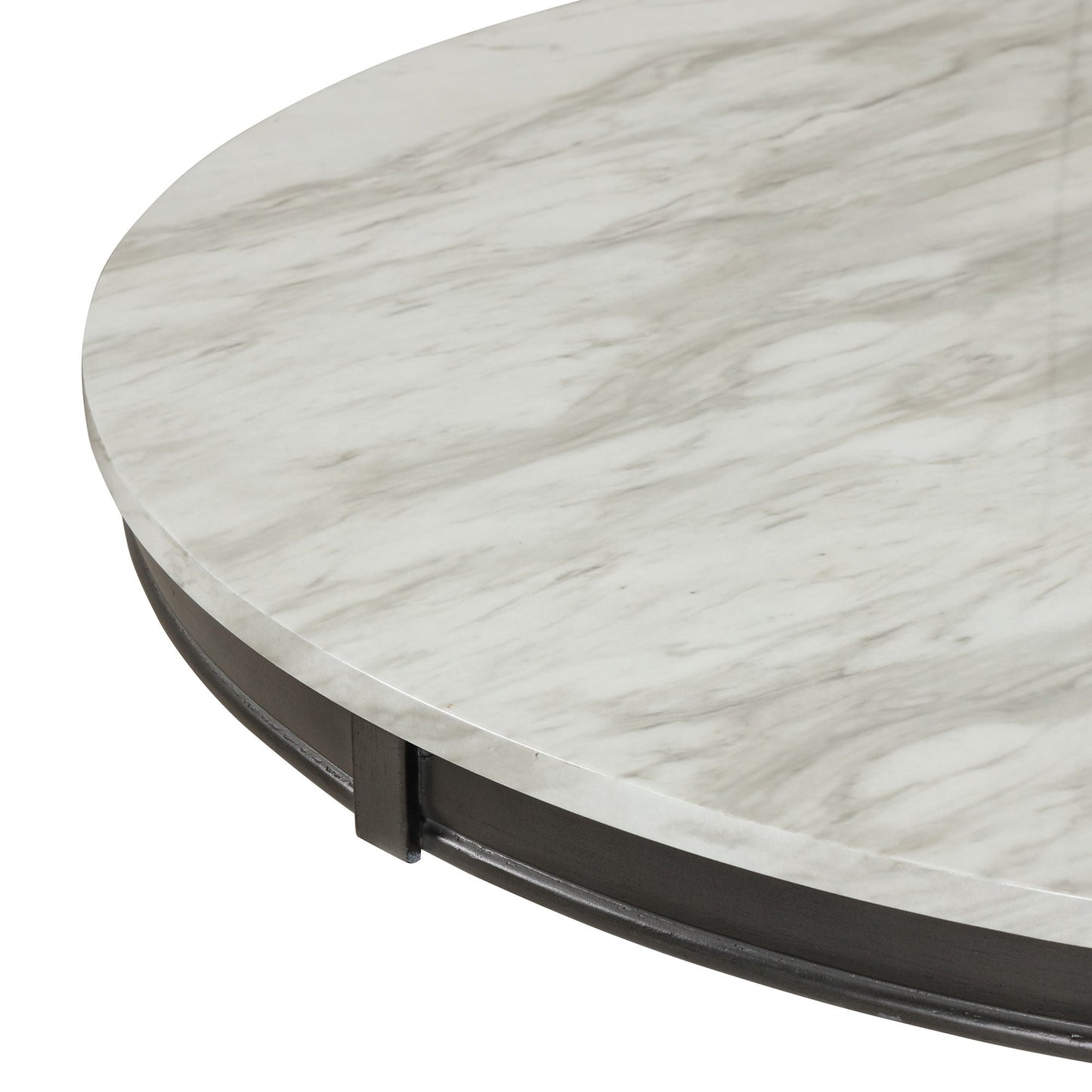 Dining Table - Gray - Faux Marble