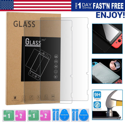 2 Pack Screen Protector Tempered Glass Screen Saver HD Anti-Scratch for Nintendo Switch_x000B__x000B_6.2 Inch Protector Film