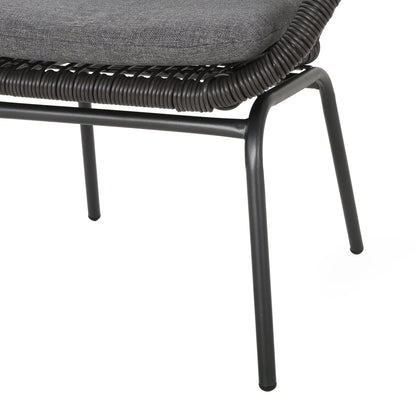 Outdoor Wicker Club Chair With Cushions (Set of 2)