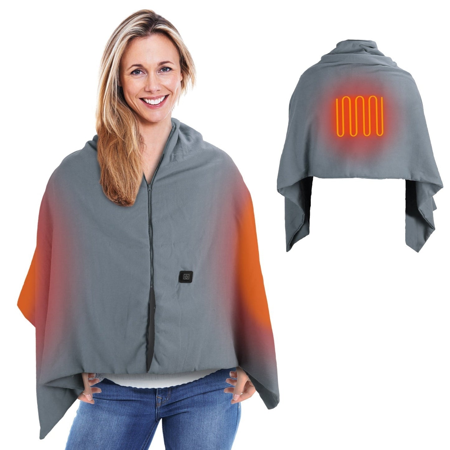 USB Heated Shawl, 77"x24", 3 Heat Levels