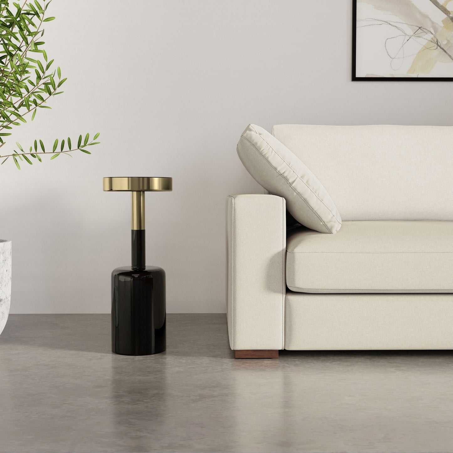 Frannie - Side Table - Gold / Black