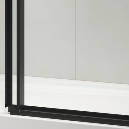 60" W x 76" H Sliding Frameless Shower Door in Matte
