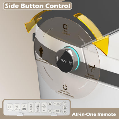 Smart Toilet with Built-In Bidet and Heated Seat