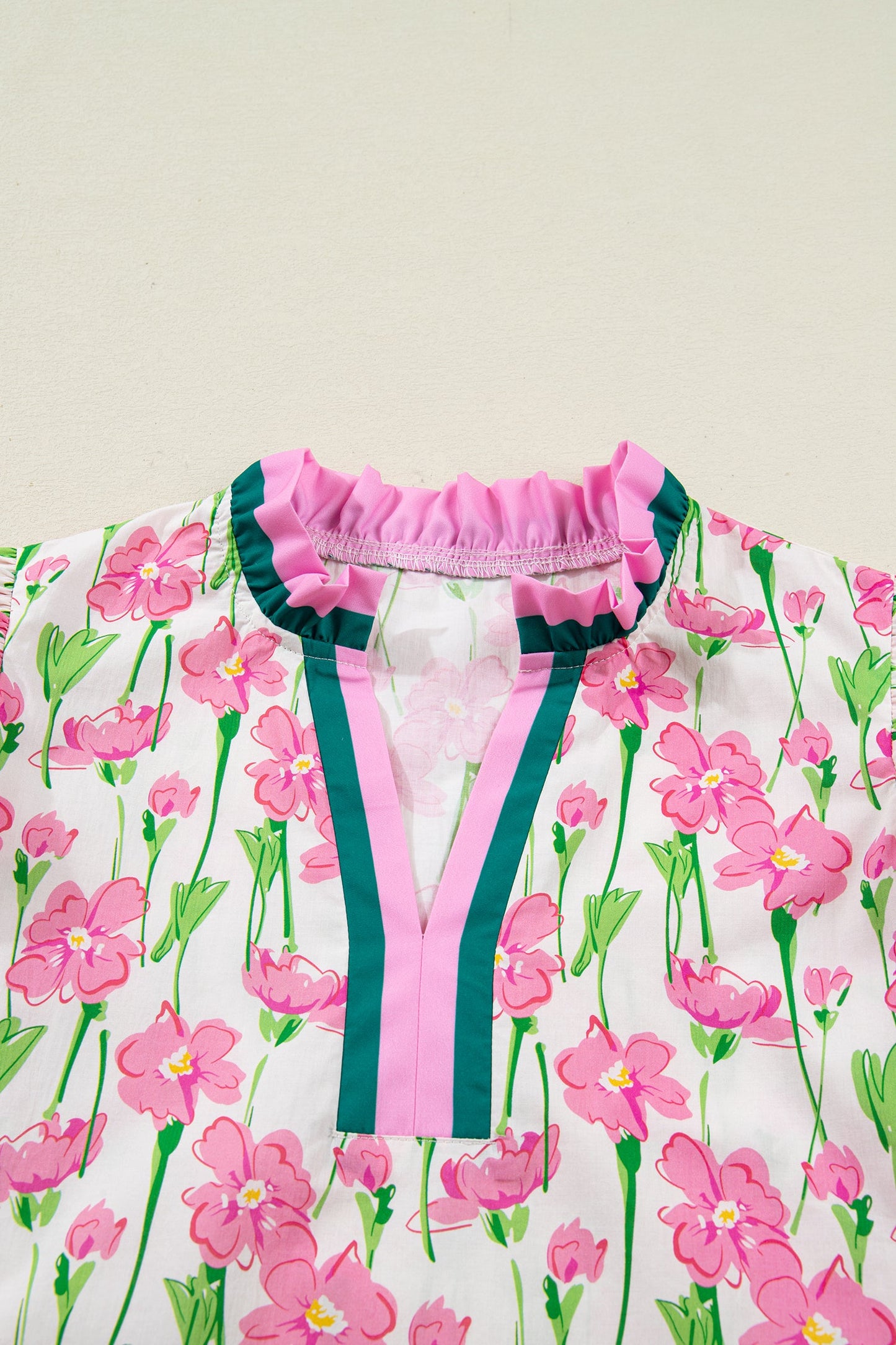 Elyse Ruffled Short Sleeve Blouse