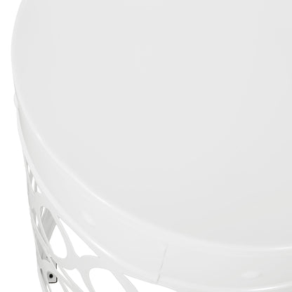 Outdoor Metal Large End Table, Modern Design
