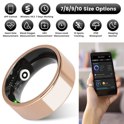 Smart Ring Health Tracker with Sleep & Fitness Monitoring