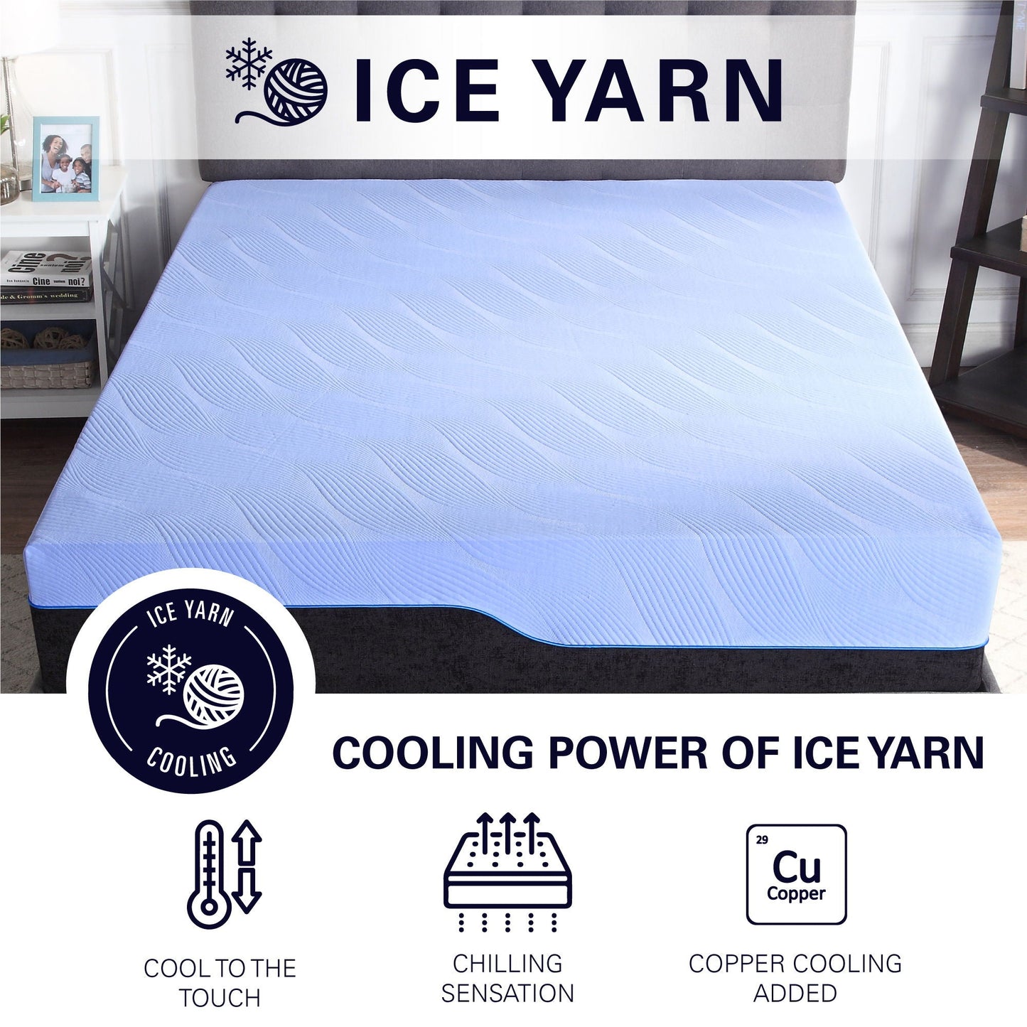 12" Refresh Hybrid Cooling Fast Responding Latex Foam And Coil Mattress