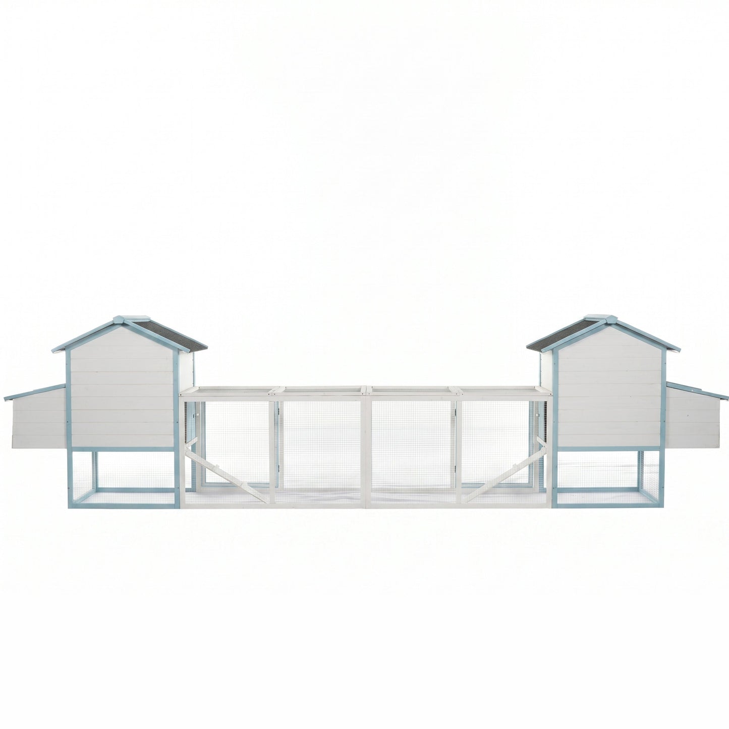 Large Wooden Chicken Coop with Double Nesting Boxes