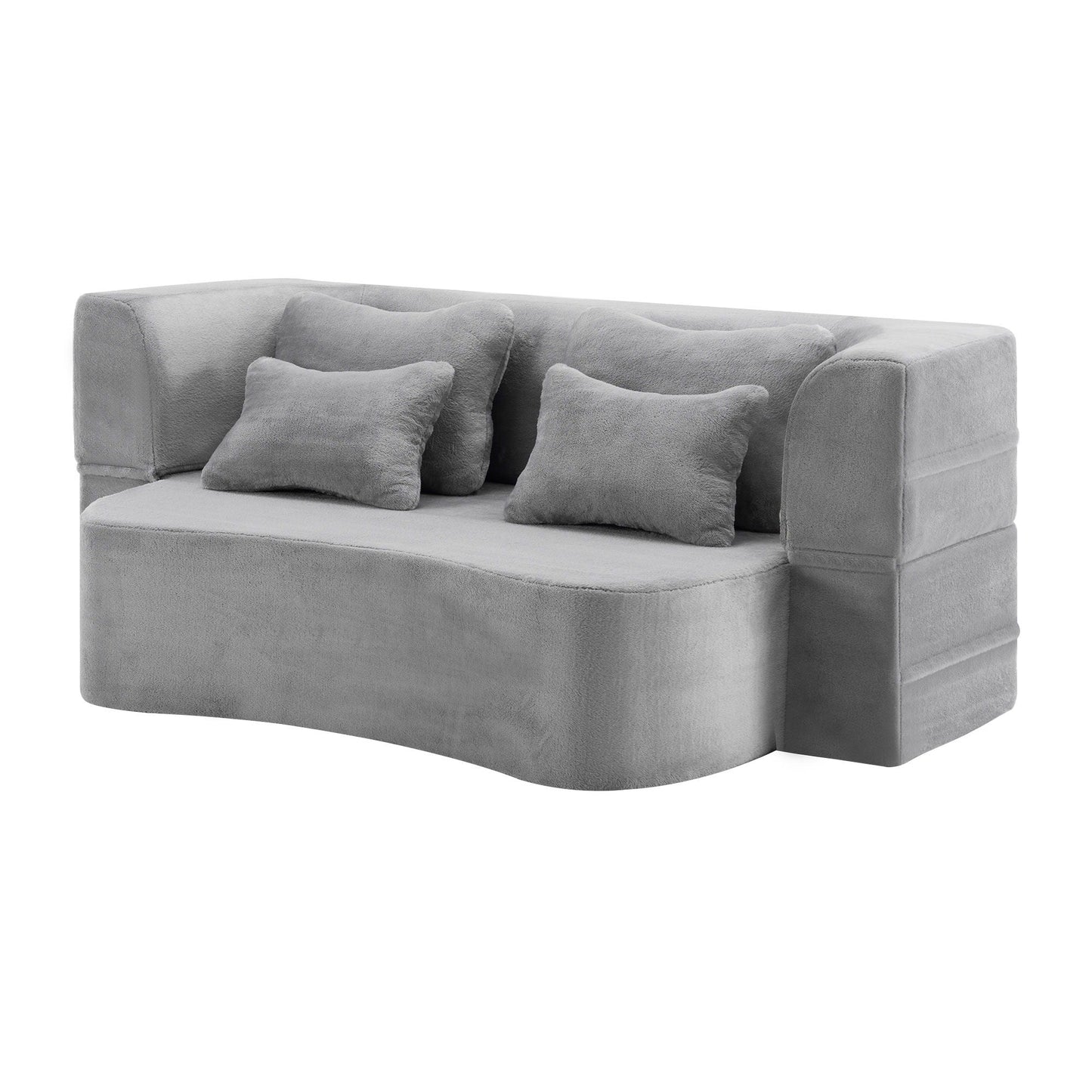 Modern Floor Sofa With 4 Pillows