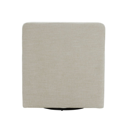 Tolland - Swivel Accent Chair With Antique Brass Nailhead Trim - Beige
