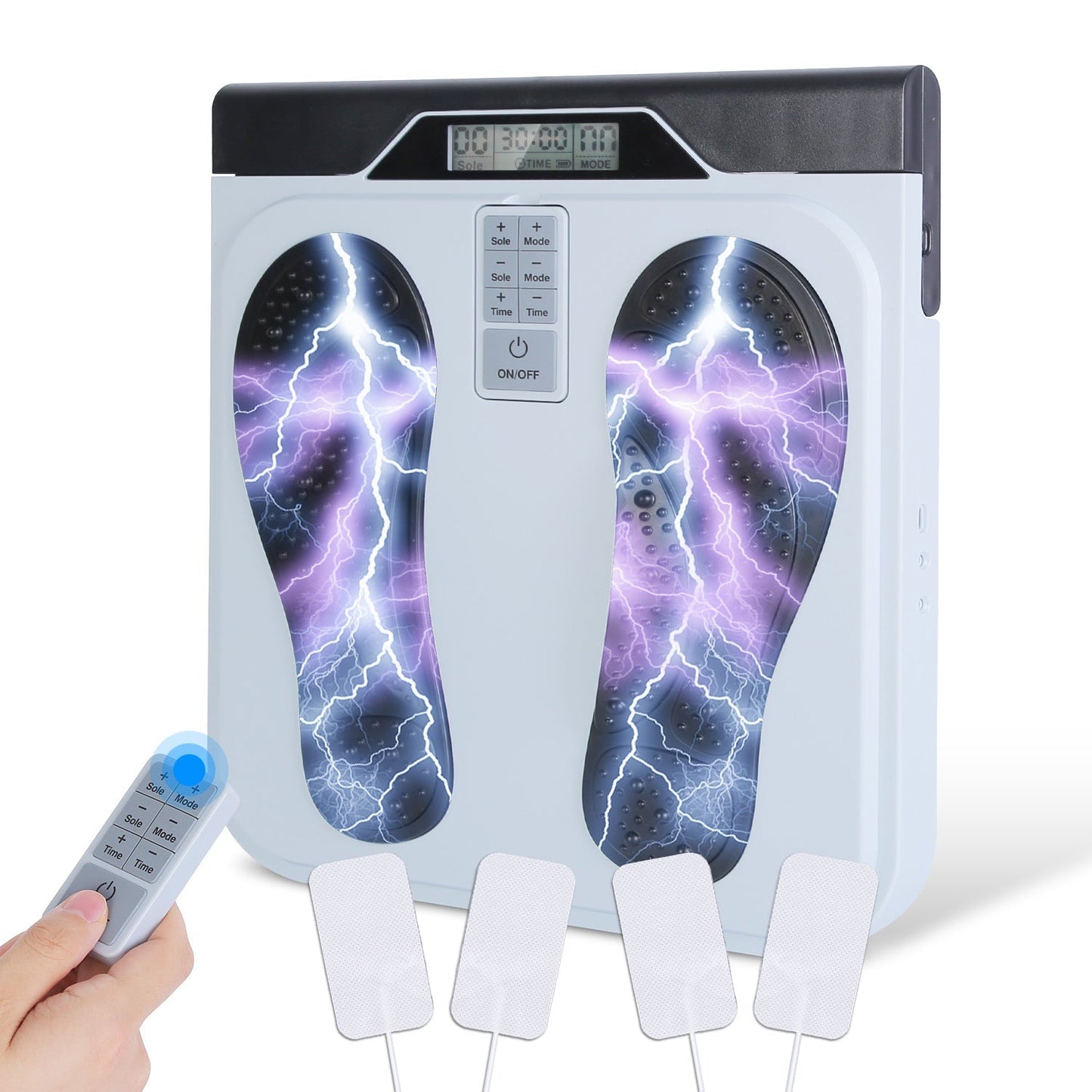 EMS Foot Massager – 10 Modes, 50 Intensities, Remote Control, Rechargeable