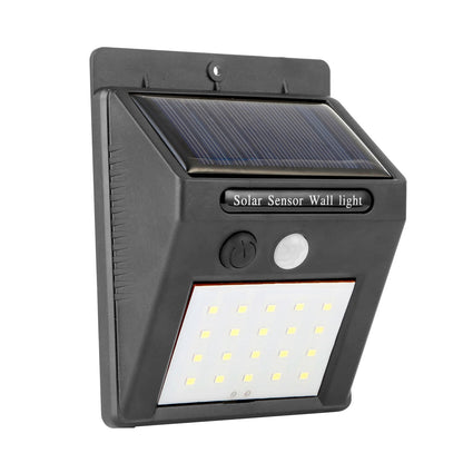 Solar Light 20 LEDs Outdoor PIR Motion Sensor Lights IP65 Waterproof 120¡ Sensing Wide Angle Lighting for Garage Front Door Garden Pathway