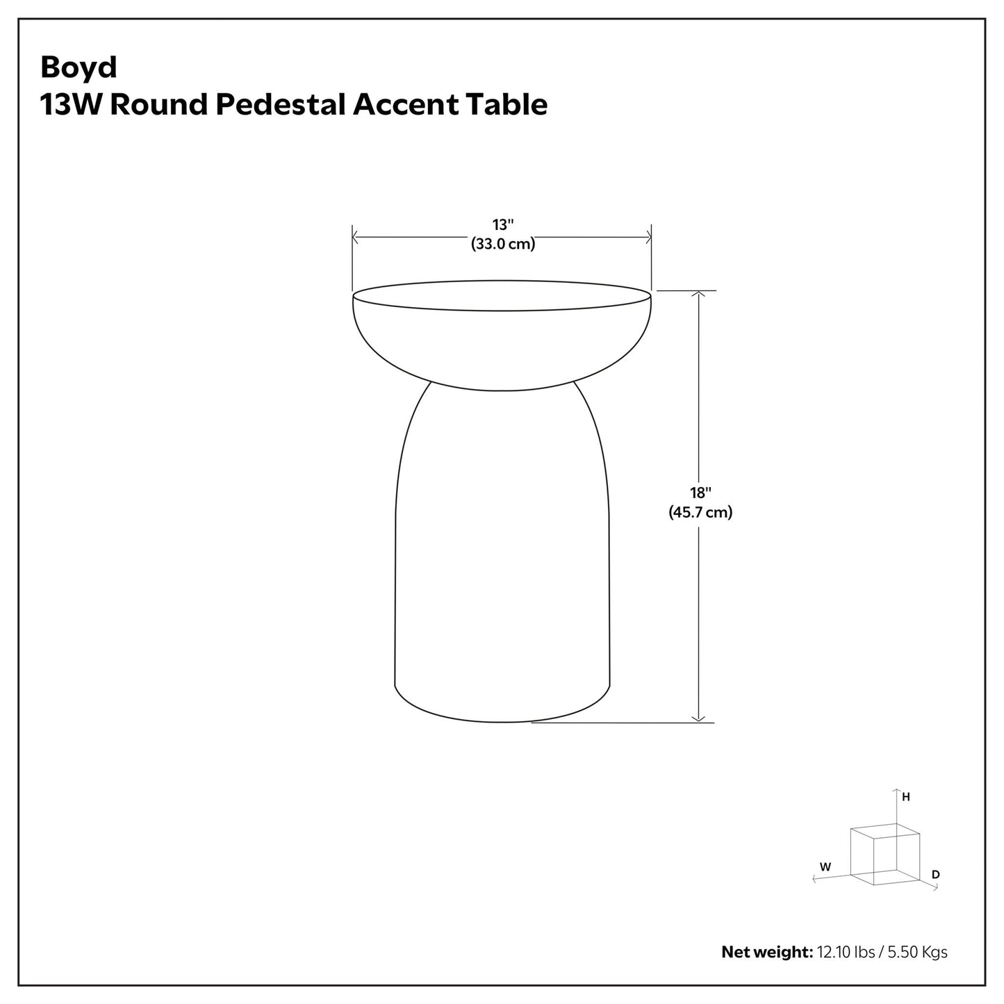 Boyd - V Chisel Accent Table - Black