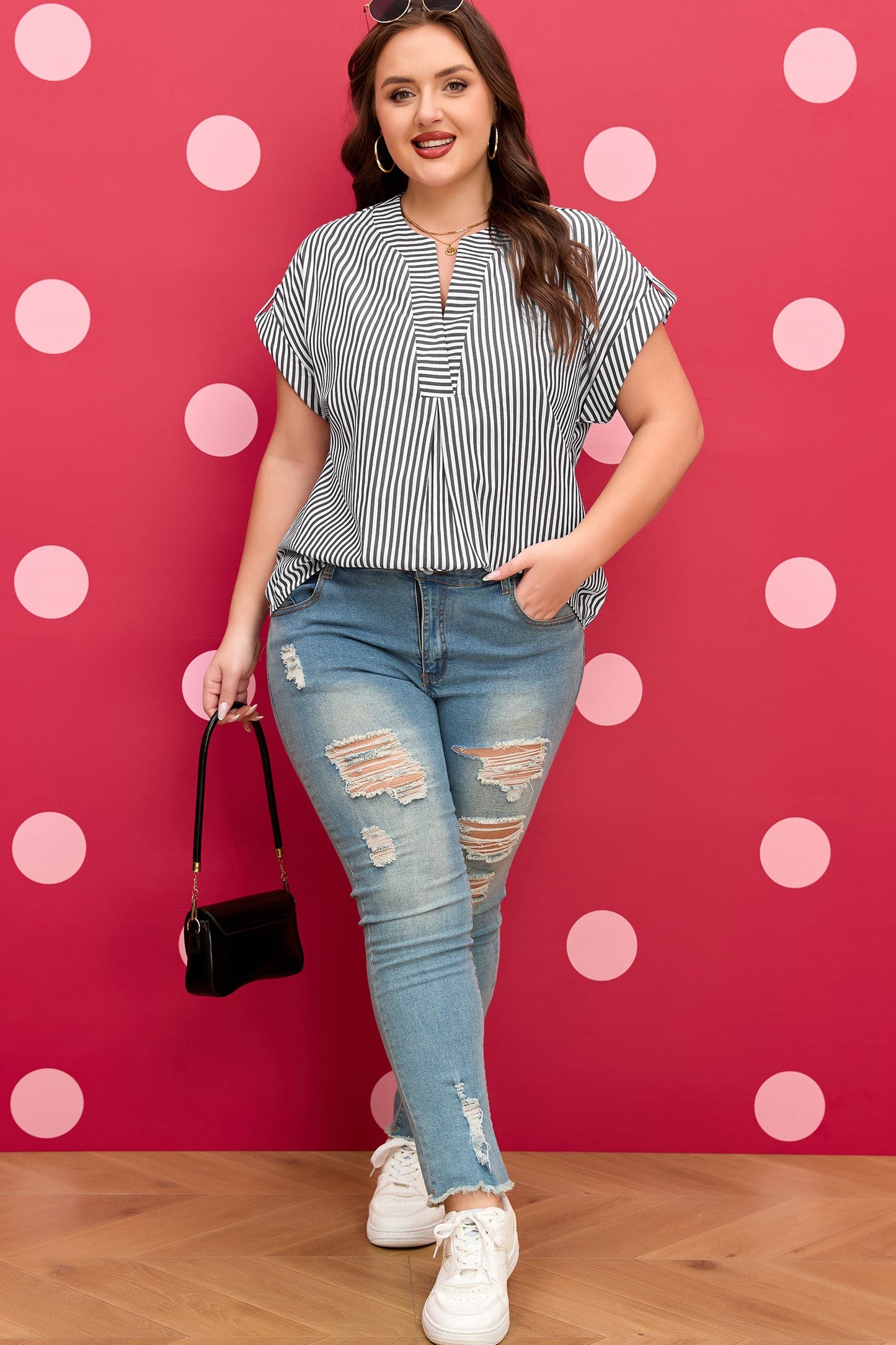 Hope Short Dolman Sleeve PLUS Blouse