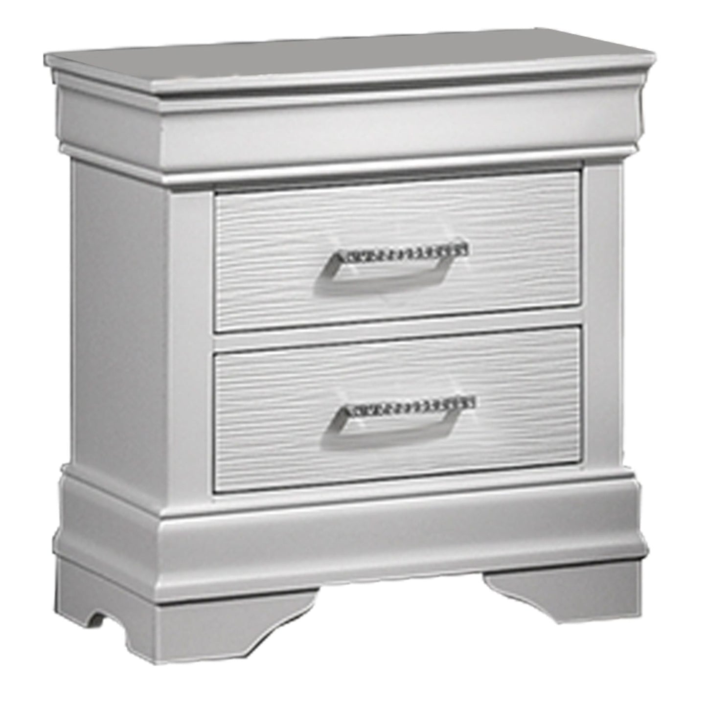 3 Piece Bedroom Set With LED Lighting, 2 Nightstands