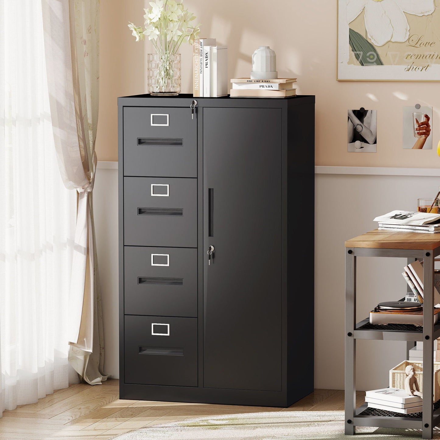 Storage Vertical Filing Cabinet With Lock