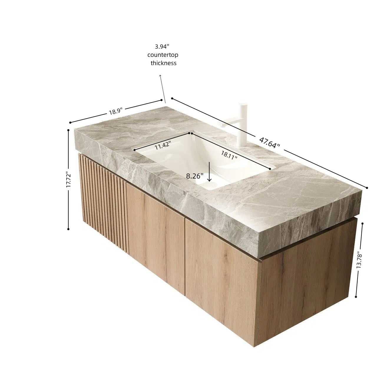MURI 48" Bathroom Vanity & Sink