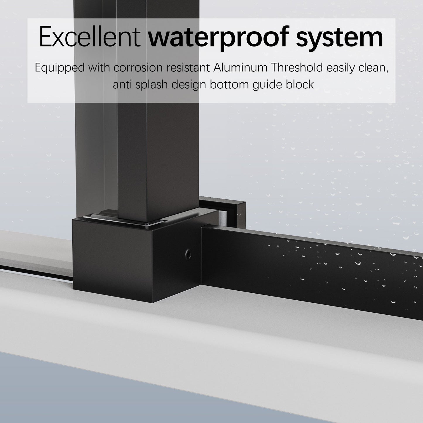 46-48" W x 76" H Frameless Single Sliding Shower Door Matte Glass