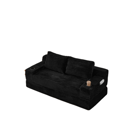 70.8-Inch Corduroy Two-in-One Sofa Bed