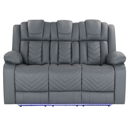 Raize - Power Living Room Set With Storage Console And Cup Holders