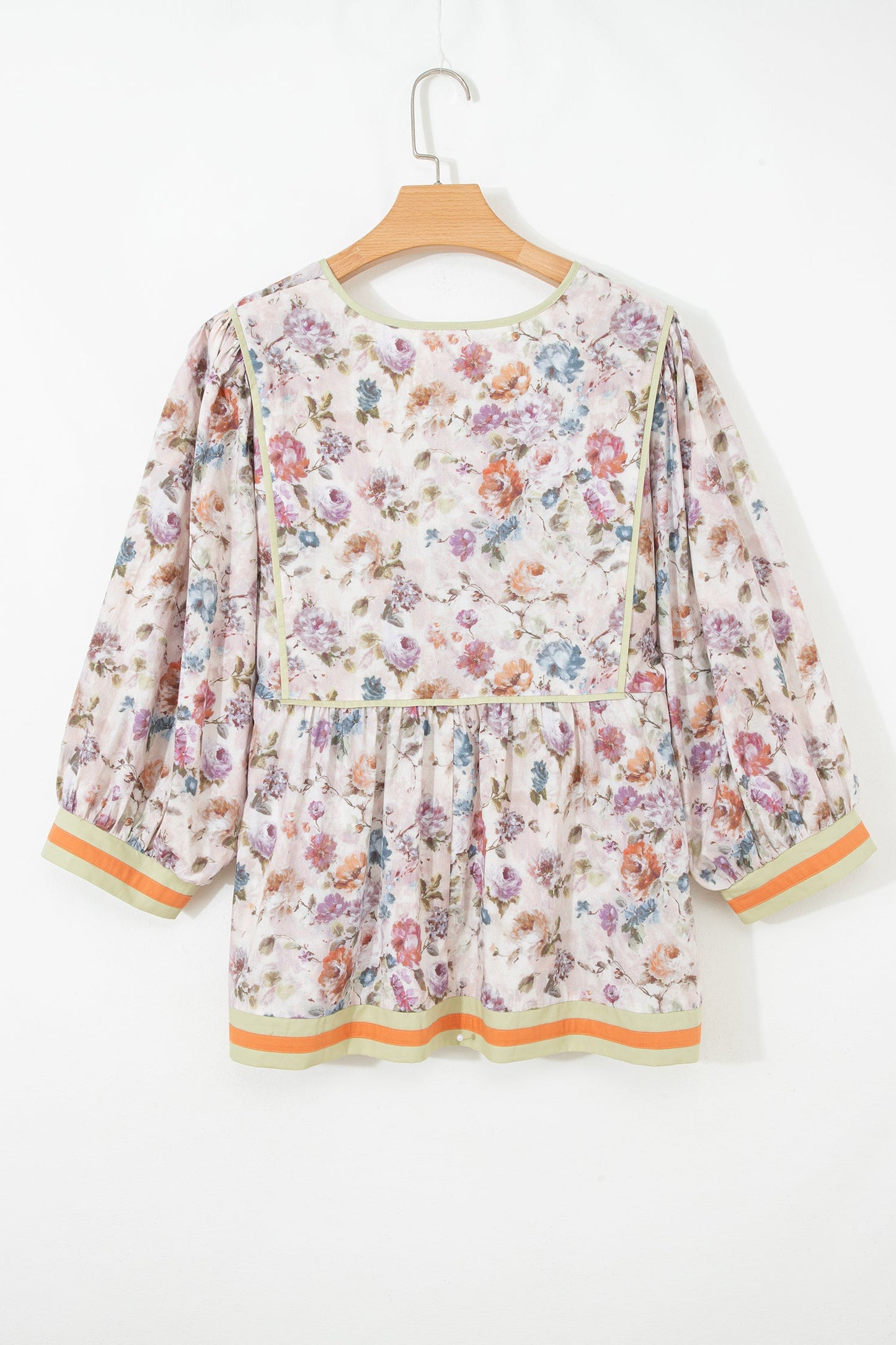 Andi Striped Detail Babydoll PLUS Blouse