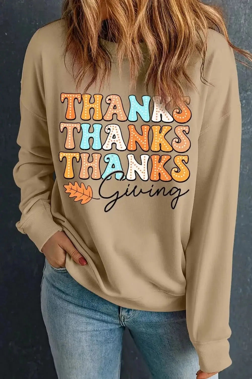 Women's Sweatshirt Trendsi Cotton Blend Dropped Shoulder