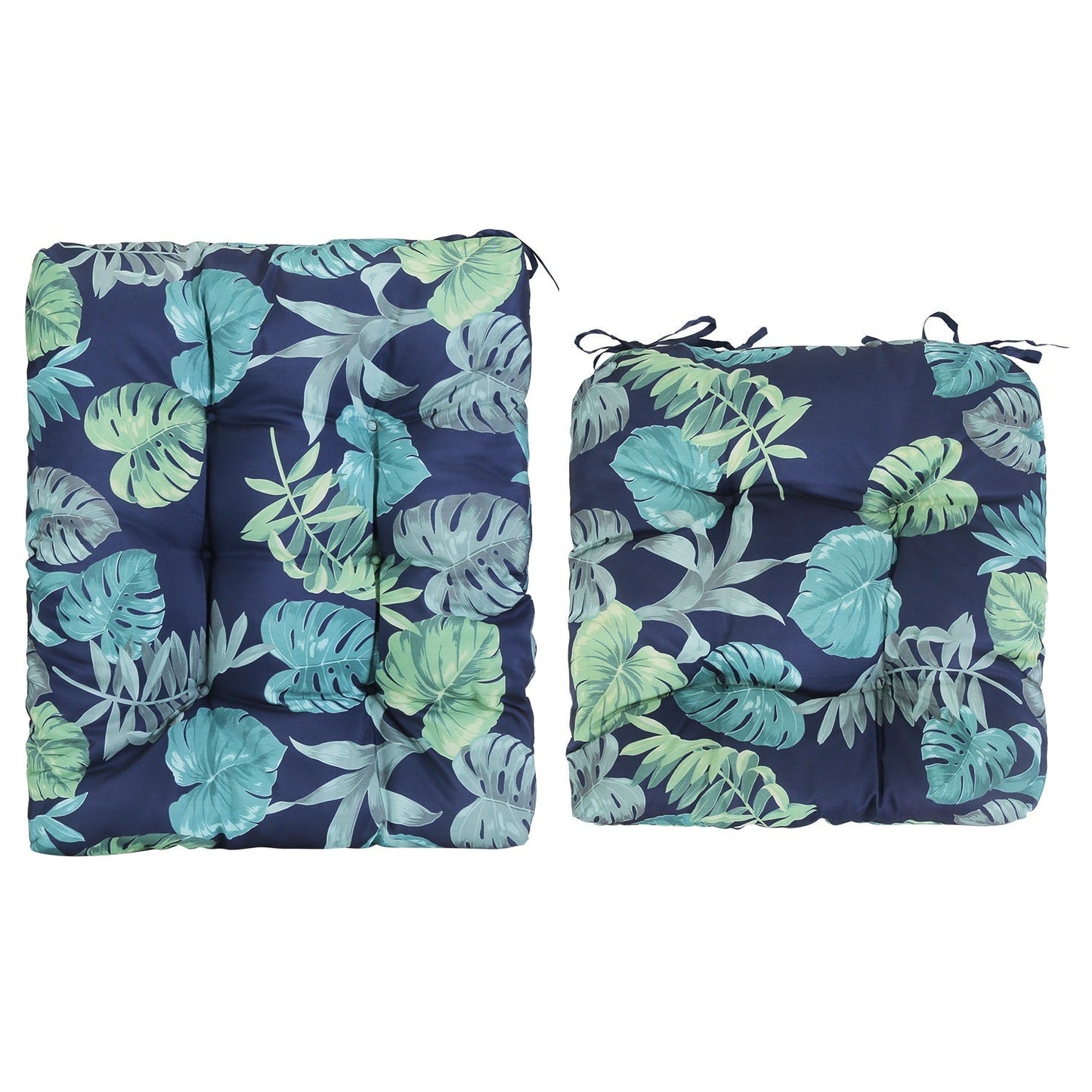 2Pcs Waterproof Rocking Chair Cushion Upper And Lower Back And Seat Sets with Non-Slip Ties Oxford Cloth Surface Polyester Filling Comfortable for Ind