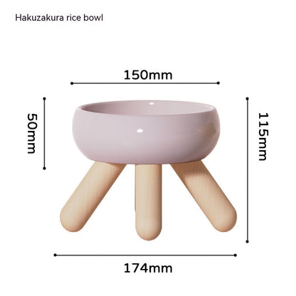 Food Water Pet Ceramic Color Feeding Dogs And Cats Supplies Bowl