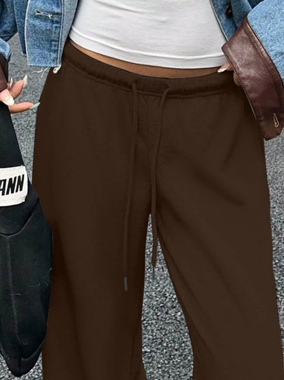 Wide Leg Drawstring Sweatpants