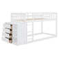 Bunk Bed With 4 Drawers and 3 Shelves