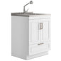 Cardinal - Laundry Cabinet With Faucet And Sink - White