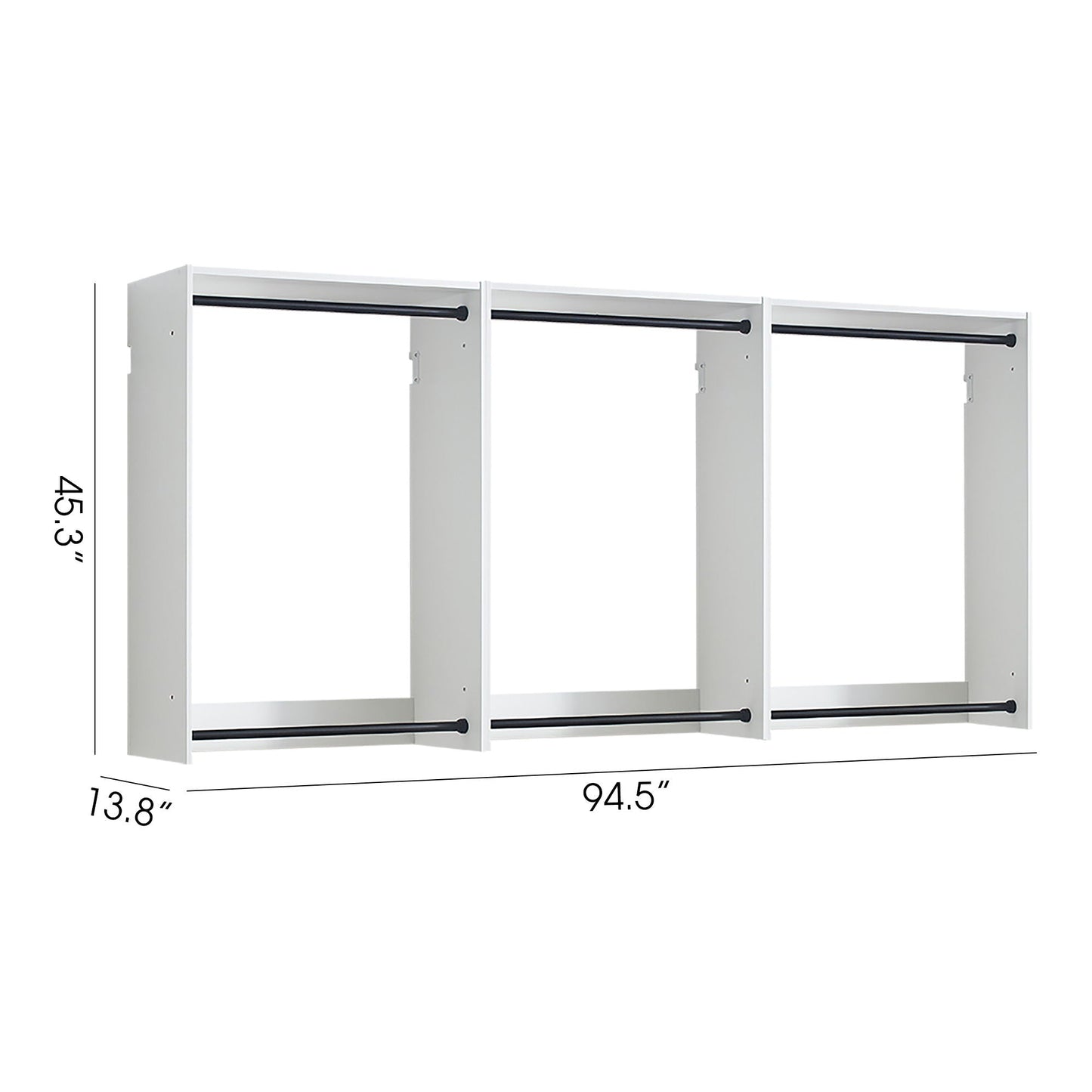 Devi - Wall Mounted Wood Closet System, Modular Units