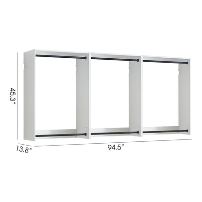 Devi - Wall Mounted Wood Closet System, Modular Units