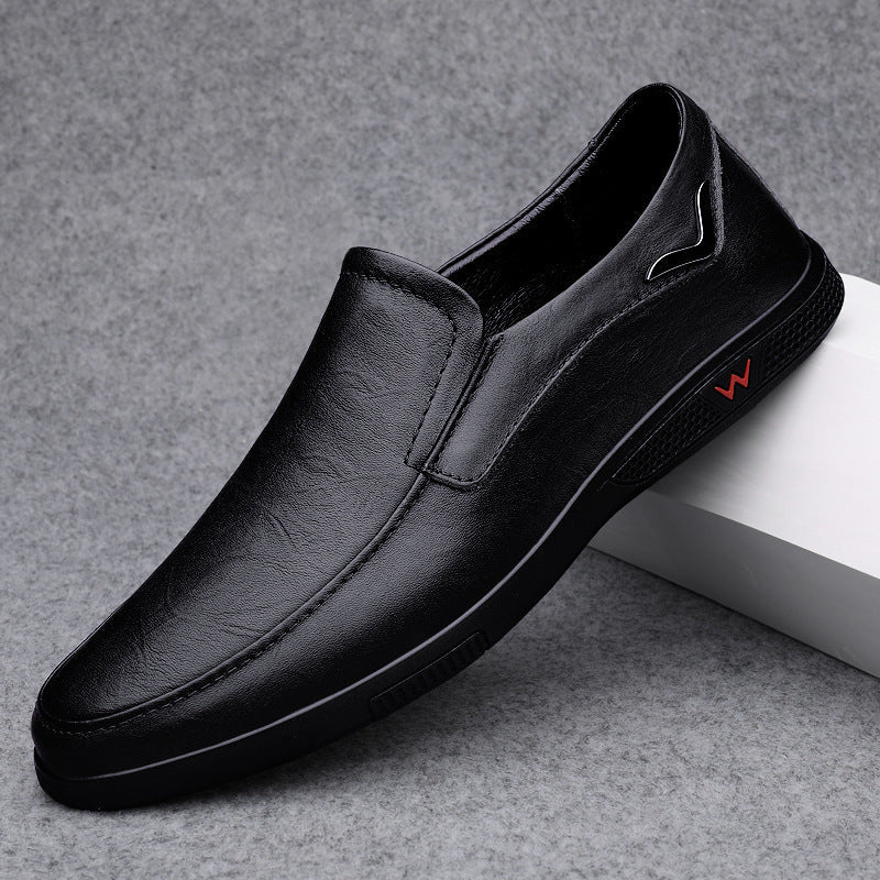 Large-size Mens Leather Shoes Trendy British Style