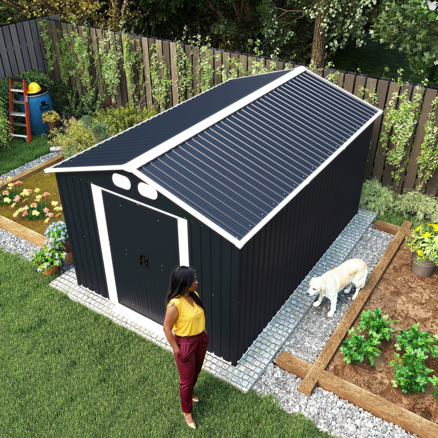 Campcraft 8x12 Ft Outdoor Metal Storage Shed