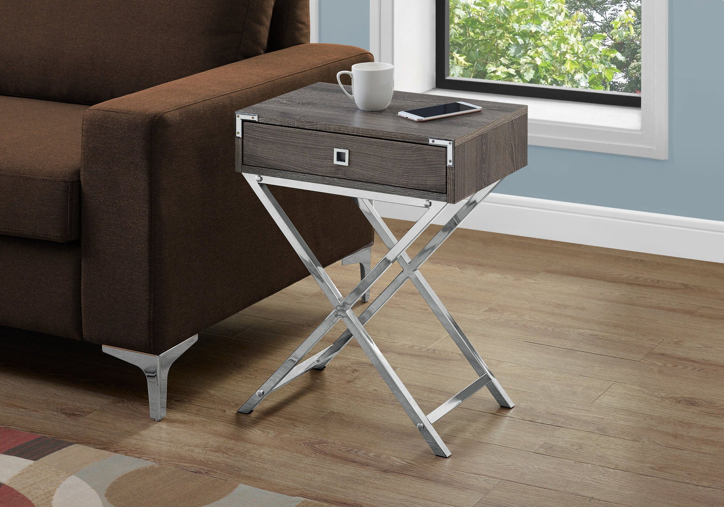 Accent Side Table with Storage Drawer
