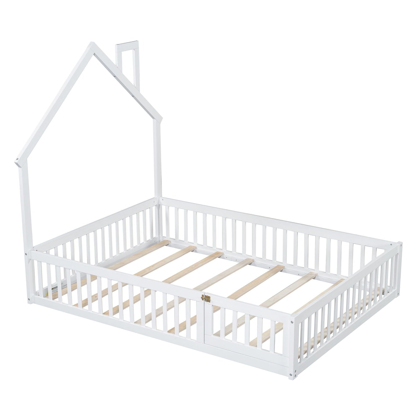 House Platform Bed With Guardrail