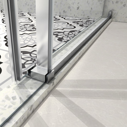 6063 Brushed Nickel Frameless Shower Door