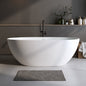 55" Solid Surface Matte Tub - Freestanding Soaking Bathtub