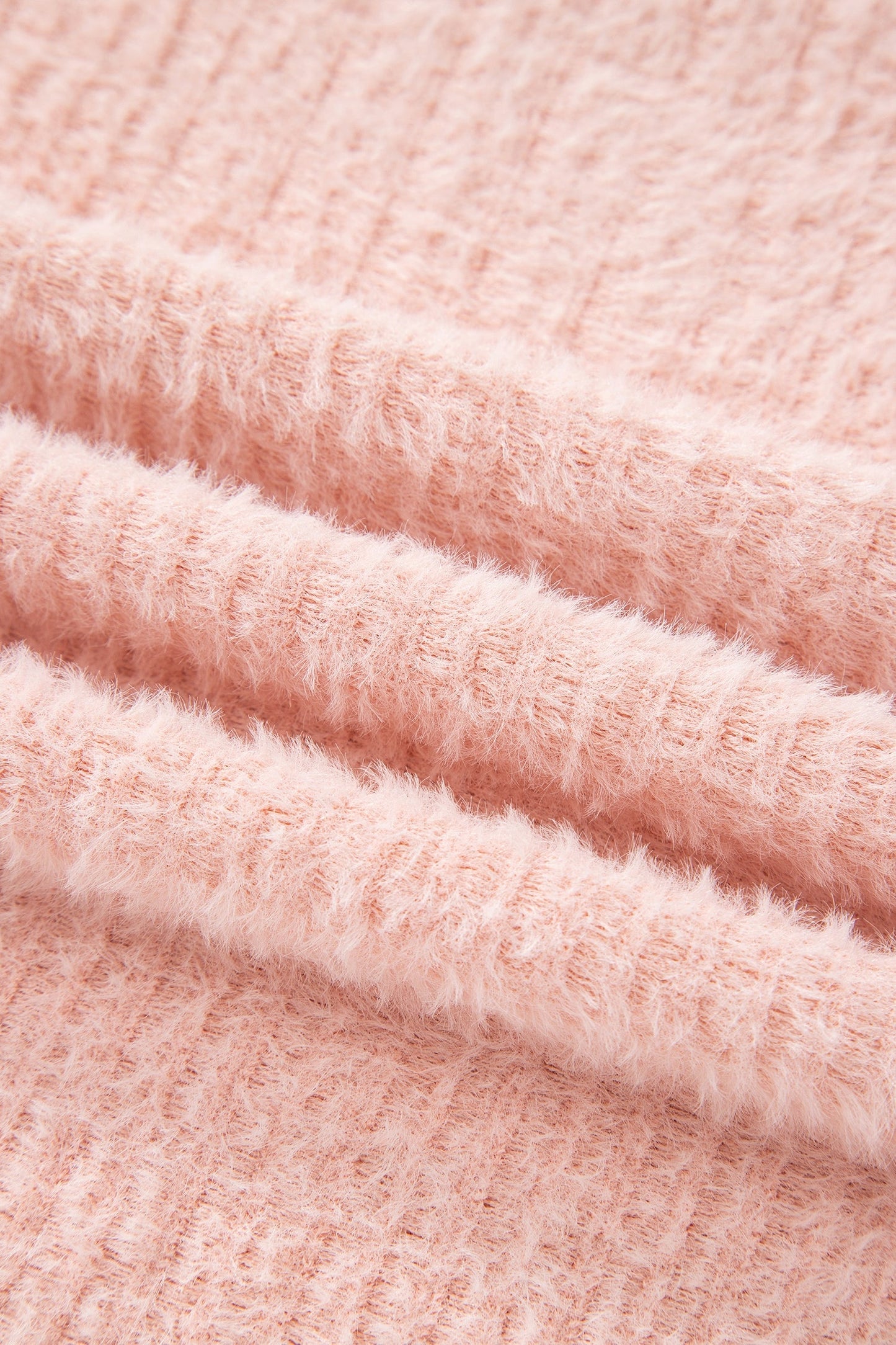 Ivy Fuzzy Ribbed Texture Long Sleeve Top