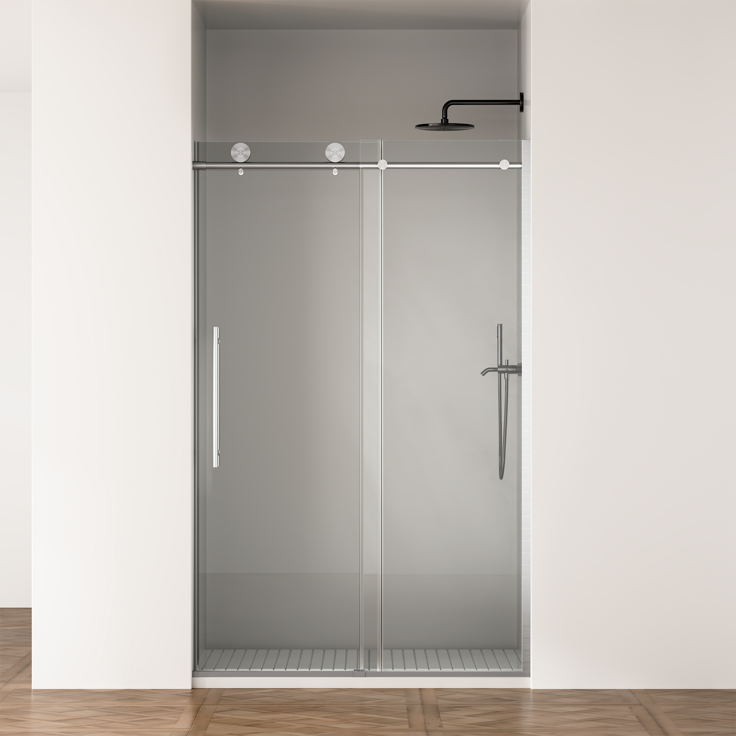 Frameless Sliding Shower Door, 44-48 in W x 75 in H